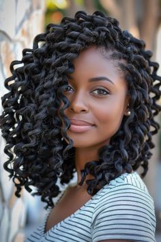 Afro Hairstyles to Embrace Your Curls Natural Twist Braids, Braids To Faux Locs, Crochet Hair Styles Freetress, Haircut Girl, Rocker Hair, Beautiful Black Hair, Twist Braid, Ethnic Hairstyles, Natural Hair Twists