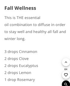 Fall Wellness, Diffuser Blends, Oil Diffuser, Essential Oils