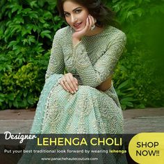 Buy designer lehenga choli at best rate. Shop now  #lehenga #lehengacholi #designerlehenga #designerlehengas #lehengacholis Small Motifs, Lehenga Online, Mint Green Color, Lehenga Choli Online, Designer Lehenga, Party Wear Lehenga, Bridal Lehenga Choli, Designer Lehenga Choli, Indian Design