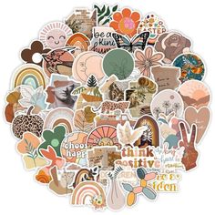 a bunch of stickers that are in the shape of a circle