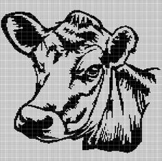 a black and white drawing of a cow's head with a bow on it