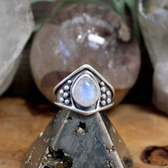 Vela Ring // Rainbow Moonstone - Acid Queen Jewelry Queen Rings, Queen Jewelry, Emotional Body, The Goddess, Moon Stone, Rainbow Moonstone, Turquoise Ring, Moonstone, The Moon