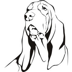 a black and white drawing of a dog