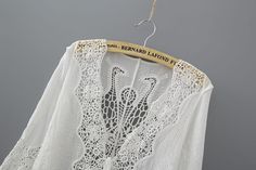 White Lace Hollow Out Half Sleeve Kimono Cardigan Blouse Elegant Long Sleeve Summer Cardigan, Elegant Open Front Tops For Daywear, Elegant White Open Front Top, Elegant White Beach Cardigan, Women Lace Blouse, Blouses Women, Woman Shirt, White Lace Blouse, Shirts Women Fashion