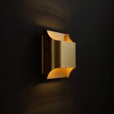 Golden Flush Wall Sconce - Modern Metal Light For Stairs Gold / 8 Light For Stairs, Golden Box, Outside Lights, Metal Wall Light, Wall Light Fixture, Stair Lighting, Relaxing Atmosphere, Modern Sconces, Cozy Place