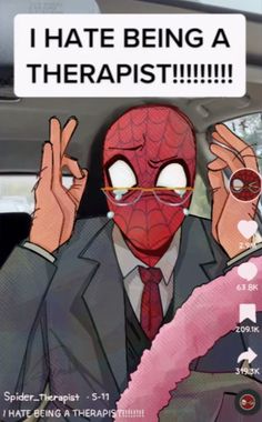 Spiderman Therapist, Miguel And Mayday Fanart, Spider Therapist, What If We, Boy Oc Character Design, Me And The Bad B I Pulled By Being, Pictures Of Spiderman, Hobie Brown Fanart X Yn