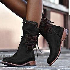 ﾠﾠ Zipper Heels, Rounded Toe Boots, Stylish Boots, Retro Shoes, Vintage Boots, Martin Boots, Motorcycle Boots, Winter Boots Women, Flat Boots