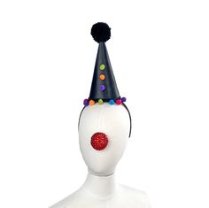 Black Goth Clown Hat Classic Circus Halloween Costume - Etsy Adjustable Multicolor Novelty Costume Hats And Headpieces, Novelty Multicolor Adjustable Costume Hat, Halloween Costume Accessories With Round Crown, Adjustable Novelty Costume Accessories For Costume Party, Novelty Costume Hat With Adjustable High Crown, Fun Adjustable Costume Accessories For Costume Party, Novelty Adjustable High Crown Costume Hat, Adjustable Halloween Costume Accessories For Theater, Fun Adjustable Costume Accessories