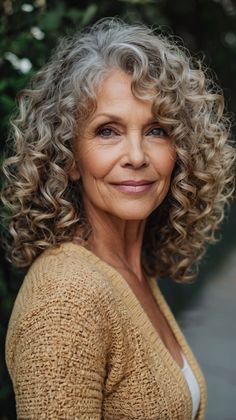 Curly Hairstyles for Women Over 60 Maintaining Curly Hair, Curly Bobs, Curly Cuts, Natural Curly Hair Cuts, Grey Curly Hair, Layered Curly Hair, Hairstyles For Women Over 60, Curly Hair Problems, Beautiful Gray Hair