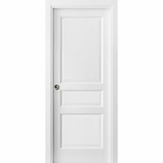 an open white door on a white background