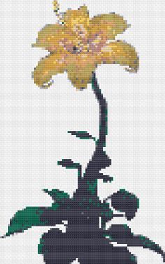 "This listing is for a cross stitch pattern featuring the magical healing flower from Rapunzel's Tangled! Digital patterns include: -1 stitch chart in black and white -1 stitch chart in color -A color key with DMC floss colors, the yardage needed, and number of stitches This pattern is drafted on 14-stitch fabric/Aida. Approximate size of the entire pattern is 5.9x9.5\". Digital files are copyright of Bitlings. By purchasing a digital file you agree not to copy or redistribute it." Rapunzel Healing, Tangled Flower, Healing Flowers, Flower Cross Stitch Pattern, Cross Stitch Pattern Maker, Flower Cross Stitch, Color Key, Perler Crafts, Flower Cross