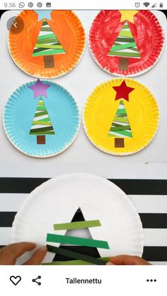 paper plate christmas tree craft for kids to make