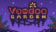 the voodoo garden logo is shown in this animated video game