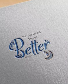 a close up of a paper with the words better written in blue ink on it