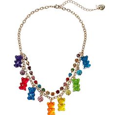 Betsey Johnson Rainbow Gummy Bear Statement Bib Necklace. Simulator Necklace Worn By Darrin Rivers ( James Majoos ) In The 2022 Australian T.V. Series Heartbreak High. Betsey Johnson 100% Authentic 2018 - Now Candy Crush Collection Style: Statement Bib Theme: Rainbow Gummy Bear Gold Toned Chain W Resin Gummy Bears Some Are Glittered, Enamel & Rhinestone Ball Charms And Gemstone Accents. Signed Signature Betsey Johnson Heart Charm. Lobster Claw Clasp Closure Length 16", Gummy Bears .75" X .5" New Playful Adjustable Party Necklaces, Adjustable Playful Necklace For Parties, Playful Adjustable Necklaces For Parties, Fun Adjustable Party Necklaces, Adjustable Fun Party Necklaces, James Majoos, Heartbreak High, Beads Candy, Candy Jewelry