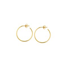 14K yellow gold hoop earrings Stamped Earrings, Earrings Classic, Fine Gold Jewelry, Golden Earrings, Round Stud Earrings, Earrings Minimalist, Rose Gold Metal, Gold Hoop, Minimalist Earrings