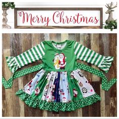 Size 2t (S) Size 3t (M) Size 4t (L) Size 5-6t (Xl) Size 6-7 (2xl) New 95% Cotton / 5% Spandex Playful Cotton Long Sleeve Twirl Dress, Playful Long Sleeve Cotton Twirl Dress, Green Long Sleeve Dress For Playtime, Playful Long Sleeve Christmas Dress, Playful Long Sleeve Holiday Dress, Cute Green Winter Dress, Cute Green Dress For Winter, Playful Green Long Sleeve Dress, Disney Minnie Mouse Outfit