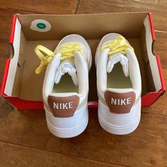 Price Is Firm, No Trades Sku: Dv0736 100 Colorway: White/Mineral Clay/Citron Tint/Sesame Release Date: 4/30/22 Brand New In Box Without Lid Purchased Wrong Size Men’s Size Us 10 Uk 9 Eur 45 Sneakers Shoes Nike Mustard Round Toe Sneakers, Nike Mustard Sneakers For Sports, Mustard Nike Sneakers For Sports, Nike Mustard Sporty Sneakers, Nike Sporty Mustard Sneakers, Custom Yellow Sneakers With Perforated Toe Box For Sports, Yellow Low-top Custom Sneakers With Perforated Toe Box, Mustard Low-top Sneakers With Gum Sole, Yellow Sneakers With Perforated Toe Box