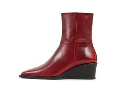 Women's Vagabond Shoemakers Aino Leather Bootie | Zappos.com Casual Leather Wedge Boots, Casual Leather Fitted Wedge Boots, Trendy Leather Wedge Boots With Pointed Toe, Modern Pointed Toe Wedge Boots For Fall, Chic Leather Wedge Boots For Spring, Spring Leather Wedge Boots, Vagabond Shoemakers, Comfortable Wedges, Urban Chic