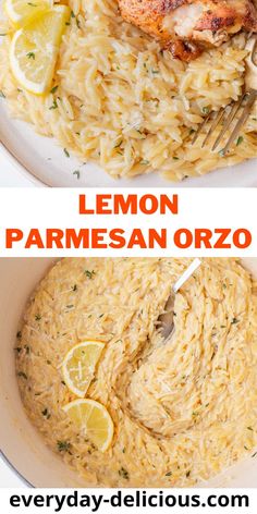 this lemon parmesan orzo is the perfect side dish for any meal it's so good and easy to make