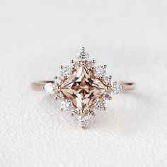 1ct Peachy Morganite Rose Gold Ring Rose Gold Morganite Halo Engagement Ring, Luxury Rose Gold Rings For May Birthstone, Luxury Rose Gold Fine Diamond Ring, Luxury Classic Rose Gold Rings, Dream Wedding Ring Rose Gold Melanie Casey Fine Jewelry, Peach Diamond Rose Gold Ring, Engagement Morganite Ring, Cheap Rose Gold Crystal Wedding Ring, Luxury Elegant Rose Gold Crystal Ring