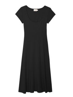 We made your go-to, no-fuss, everyday dress. Scoop neck, short sleeves, front and back seam details (just add a strappy sandal). (This one comes in Jet Black.) | Women's Mariana Mini Dress in Jet Black | Ethical Essentials Chicago Gifts, Nation Ltd, Blue Q, Round Neck Dress, Everyday Dress, Round Neck Dresses, Baby Wedding, Branded Gifts, Everyday Dresses