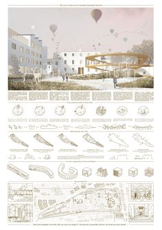 an architectural diagram shows the various parts of a building and how they are used to make it