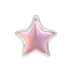 a pink and silver star balloon on a white background