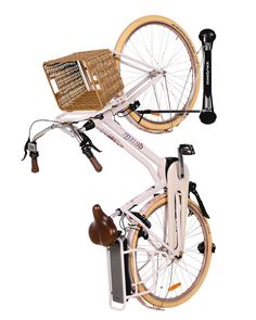 a bicycle with a basket attached to it