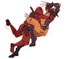 Credits: amikoroyaiart Tumblr. Wolverine Deadpool, Wolverine Logan, Wolverine Art, Marvel Characters Art