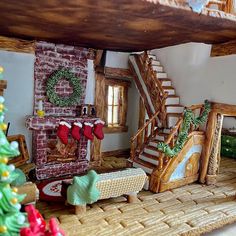 a doll house with furniture and decorations in it