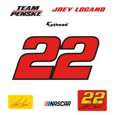 the number 22 race car for jeff logano's 42 and 32 team penske