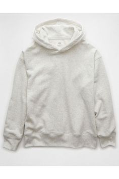 Structured heavyweight fleece/Hooded/Ribbed cuffs & hem Heather Grey Hoodie With Ribbed Cuffs And Cozy Fit, Heather Grey Cozy Fit Hoodie With Ribbed Cuffs, Heather Grey Fleece Hoodie With Ribbed Cuffs, White Jeans Men, American Eagle Hoodie, Athletic Fit Jeans, Curvy Jeans, Loose Jeans, Medium Wash Jeans