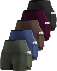 PRICES MAY VARY. √ HIGH QUALITY FABRIC——This spandex shorts are made of the most suitable fabric (75% polyester + 25% spandex), which makes them more comfortable and has the function of absorbing sweat and breathable, Even though been washed several times over,it's also with no pilling √ CONVENIENT POCKETS——The yoga shorts with two side pockets and an invisible pocket make it easy to carry your keys, cell phone, and credit cards, The side pockets are big enough to fit a 6.5” phone, If you like l Running Outfits, Spandex Shorts, Yoga Workout, Shorts For Women, Squat Proof, Yoga Shorts, Running Clothes, Shorts With Pockets, Yoga Fitness