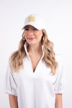 Emily McCarthy Signature hats available in green and white. Rep the brand on the go while running errands, or heading to your next workout class. We are loving the comfort of these hats! Trendy White Hat With Curved Visor, Trendy White Hats With Curved Visor, Trendy White Snapback Hat With Curved Visor, Sporty One-size-fits-most Dad Hat For Spring, White Snapback Hat For Everyday Spring Use, White Baseball Cap With Cotton Sweatband, White Snapback Hat One Size Fits Most, White Adjustable Snapback Hat For Everyday Wear, White Snapback Hat For Spring Sports