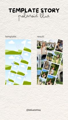 the template for an instagramble story with photos and text on top of it