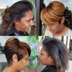 Fixing Short Hair, Shorts Hairstyles, Short Weave Hairstyles, Black Hair Short Cuts, Chic Short Hair, Hair Color Caramel, Cut Life, Short Sassy Hair, Medium Short Hair