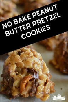 no bake peanut butter pretzel cookies