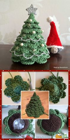 the crocheted christmas tree is ready to be made