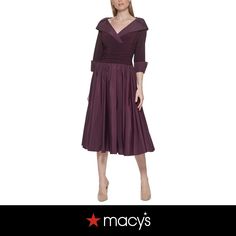 in stock Jessica Howard Dress, Eggplant Color, Jessica Howard, Portrait Frame, Review Dresses, Petite Outfits, Petite Dresses, Navy Color, Fit Flare Dress