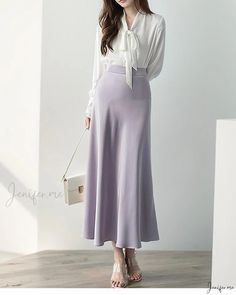 Elegant High-Waisted A-Line Midi Skirt in Luxurious Satin with Exquisite Mermaid Tail Embellishments – Jenifer‘s Collection Elegant Lined Purple Skirt, Elegant Purple Lined Skirt, Elegant Fitted Purple Maxi Skirt, Elegant Purple Maxi Skirt, Elegant Purple Skirt, Mid Length Skirts, Skirt Skirt, Color Fabric, Mermaid Tail