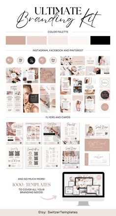 the ultimate wedding kit includes all kinds of photos and text, including an elegant design