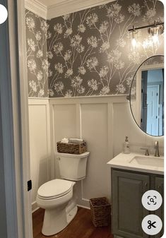 Powder Room Renovation On A Budget, Small House Decor, House Decor Ideas, Half Bathroom Decor, Powder Room Remodel, Room Remodel