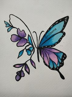 Kelebek, resim, picture, Canvas Easy Butterfly Drawing, Butterfly Sketch, Easy Mandala Drawing, Butterfly Art Painting, Simple Butterfly, Cool Pencil Drawings, Meaningful Drawings, Easy Doodle Art, Butterfly Drawing