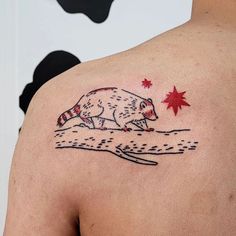 a person with a tattoo on their back