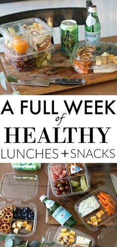 a full week of healthy lunches and snacks