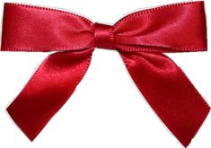 a red bow is shown on a white background