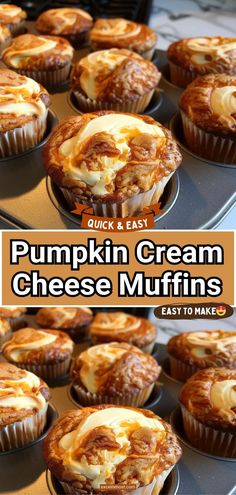 pumpkin cream cheese muffins are ready to be eaten