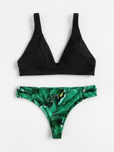 Cute Bathing Suits, Cute Swimsuits, Palm Print, Plus Size Swimwear, Palm Leaf, High Leg, Swim Suit, Leaf Print, Moda Fashion