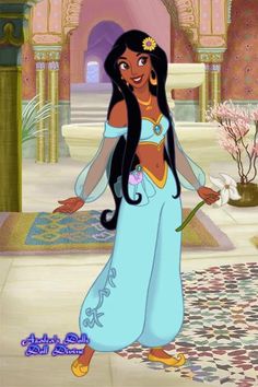 the princess from disney's live - action movie, pocahonia with long black hair and blue dress